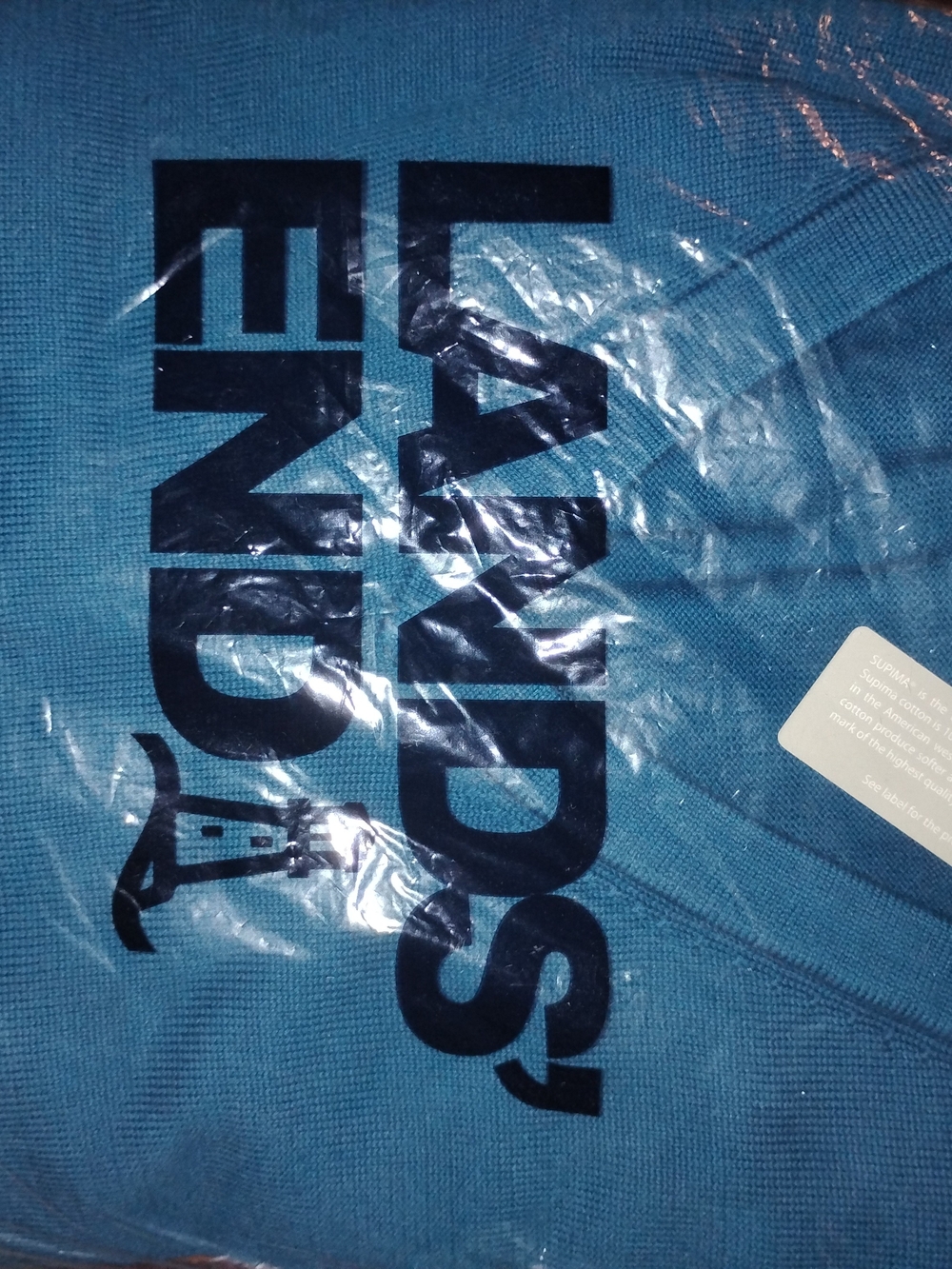 Lands' End Teal Short-Sleeve Graphic Tee with Navy Logo
